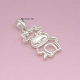 Mặt Dây Chuyền Bạc Trẻ Em Hình Con Bò Sữa Rỗng M2409270053