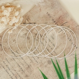 Vòng tay bạc nữ dạng vòng tuần bản dẹt hoạ tiết phay chéo 2 bên khắc hình tròn V2409130022