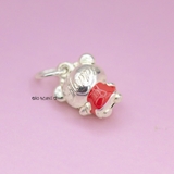 Mặt Dây Chuyền Bạc Trẻ Em Hình Gấu Trúc Mặt Sau In Chữ Happy M2409270036