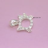 Mặt Dây Chuyền Bạc Trẻ Em Mặt Mèo Kitty Rỗng Đính Đá Nhỏ Xinh M2409270046