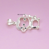 Mặt Dây Chuyền Bạc Trẻ Em S925 Hình Con Khỉ Đáng Yêu Trơn Ít Đá M2409260054