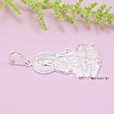 Mặt Dây Chuyền Bạc Nữ Tượng Phật Quan Thế Âm Bồ Tát Size Vừa Kín Mặt sau M2409240056