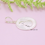 Mặt Dây Chuyền Bạc Nữ Hình Bầu Dục  Có Tượng Quan Thế Âm Bồ Tát M2409250002