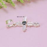 Mặt Dây Chuyền Bạc Nữ Hình Thánh Giá Đính Đá
