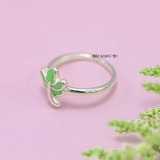 Nhẫn Bạc Trẻ Em Hình Cây Màu Xanh Ngọc N2409040029