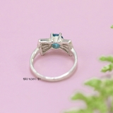 Nhẫn Bạc Trẻ Em Chiếc Nơ Gắn Đá Màu Xanh Dương N2409040071