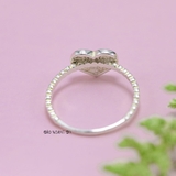 Nhẫn Bạc Trẻ Em Hình Trái Tim Bông Hoa Màu Hồng N2409040021
