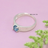 Nhẫn Bạc Trẻ Em Bé Trai Gắn Đá Chủ Xanh Dương N2409040073