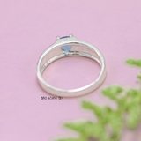 Nhẫn Bạc Trẻ Em Bé Trai Gắn Đá Chủ Xanh Dương N2409040073