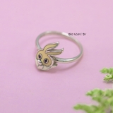 Nhẫn Bạc Trẻ Em Hình Mặt Thỏ Màu Trắng Vàng N2409040001
