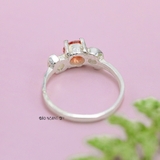 Nhẫn Bạc Trẻ Em Gắn Đá Màu Cam N2409040063