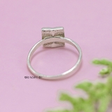 Nhẫn Bạc Trẻ Em Hình Vuông In Chữ Love N2409040034