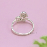Nhẫn Bạc Trẻ Em Hình Con Vịt Gắn Đá Xanh Dương N2409030056