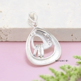 Mặt Dây Chuyền Bạc Nữ S925 Kiểu Trơn Sáng Tạo M2409230033