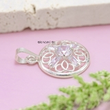 Mặt Dây Chuyền Bạc Nữ Tròn Thiết Kế Tỉ Mỉ Tinh Tế M2409230027