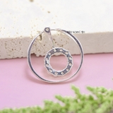Mặt Dây Chuyền Bạc Nữ S925 Tròn Đôi Vòng Tròn Nhỏ Có Thể Chuyển Động M2409220045