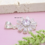 Mặt Dây Chuyền Bạc Nữ Kiểu Hoa Đá Đẹp Sang Trọng M2409220037