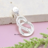 Mặt Dây Chuyền Bạc Nữ S950 Số 8 Đính 2 Hàng Đá M2409230064
