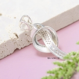 Mặt Dây Chuyền Bạc Nữ S925 Hình Sợi Dài Đính Đá M2409230067