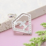 Mặt Dây Chuyền Bạc Nữ Hình Viên Kim Cương Đính Đá Lấp Lánh M2409230077