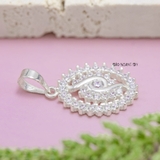 Mặt Dây Chuyền Bạc Nữ Mặt Oval Đá Lấp Lánh M2409230015