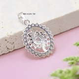 Mặt Dây Chuyền Bạc Nữ Mặt Oval Đá Lấp Lánh M2409230015