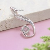 Mặt Dây Chuyền Bạc Nữ Chiếc Lá Nhỏ Đá 5 Ly M2409230046