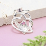 Mặt Dây Chuyền Bạc Nữ Hình 2 Trái Tim Lồng Vào Nhau Đẹp Tinh Tế M2409220004