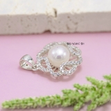 Mặt Dây Chuyền Bạc Nữ S925 Hoa Ngọc Trai Tinh Tế M2409230035