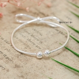 Vòng tay bạc cho bé gái mặt vòng hình nơ V2409110001
