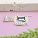 Mặt Dây Chuyền Bạc Nữ Hình Chữ Nhật Đính Đá Sang Trọng M2409210055