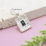 Mặt Dây Chuyền Bạc Nữ Hình Chữ Nhật Đính Đá Sang Trọng M2409210055