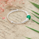 Vòng tay trẻ em charm cá và cầu bạc kết hợp charm cầu xanh V2409110021