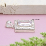 Mặt Dây Chuyền Bạc Nữ Đá Chữ Nhật Sang Trọng M2409230026