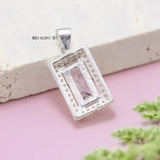 Mặt Dây Chuyền Bạc Nữ Đá Chữ Nhật Sang Trọng M2409230026