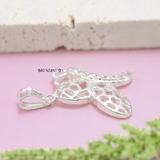 Mặt Dây Chuyền Bạc Nữ Hình Cánh Bướm Thân Đính Đá M2409220005