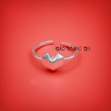 Nhẫn bạc nữ hình trái tim đeo ngón út xinh xắn PVN1135