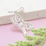 Mặt Dây Chuyền Bạc Nữ Hình Cánh Bướm Thân Đính Đá M2409220005