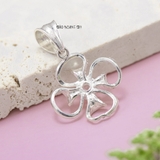 Mặt Dây Chuyền Bạc Nữ Hoa 4 Cánh Sáng Tạo Đính Đá Đẹp M2409230004