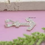 Mặt Dây Chuyền Bạc Nữ Hình Mỏ Neo Đính Đá Sang Trọng M2409210057