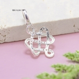 Mặt Dây Chuyền Bạc Nữ Hình 2 Trái Tim Đan Vào Nhau M2409210048
