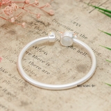 vòng tay bạc trẻ em mặt vòng hình gà con và trứng dễ thương V2409110032