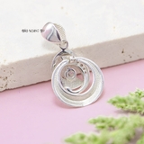 Mặt Dây Chuyền Bạc Nữ S925 Kiểu Trơn Ít Đá Đơn Giản Tinh Tế M2409230032