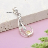 Mặt Dây Chuyền Bạc Nữ Hình Hoa Loa Kèn Đá Vàng M2409210056