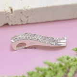 Mặt Dây Chuyền Bạc Nữ S925 Đính 3 Hàng Đá Uốn Lượn M2409210044