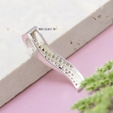 Mặt Dây Chuyền Bạc Nữ S925 Đính 3 Hàng Đá Uốn Lượn M2409210044