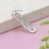 Mặt Dây Chuyền Bạc Nữ S925 Hình Dây Xoắn Đính Đá M2409210045
