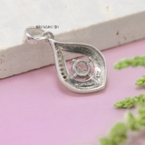 Mặt Dây Chuyền Bạc Nữ S990 Hình Chiếc Lá Trơn Ít Đá M2409230011