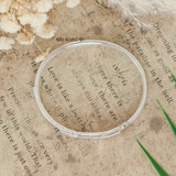 Vòng tay bạc nữ mặt vòng hình chữ nhật hai bên được đính đá đơn giản sang trọng V2409050021