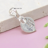 Mặt Dây Chuyền Bạc Nữ Hình Chiếc Lá In Hình Bàn Chân M2409210034